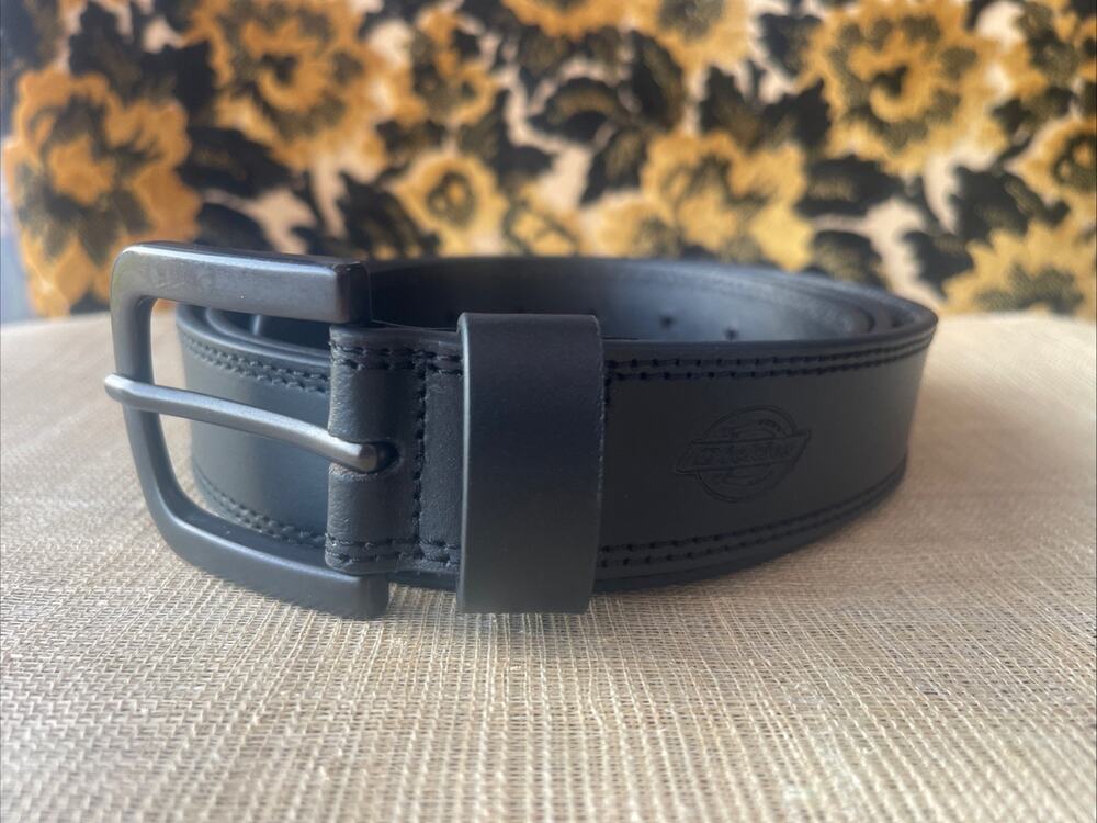 Dickies Men’s Black Leather Belt Size 50